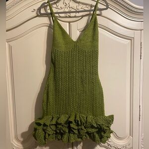 green emerald velvet dress Taliah Knit Dress Xs / Orange main image 1